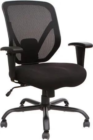 Lorell Soho Big & Tall Black Mesh Back Chair