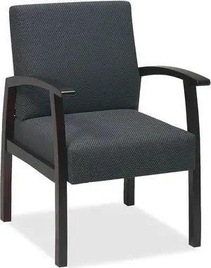 Lorell Deluxe Guest Chair, Mahogany/Charcoal