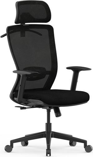 SANODESK OS3 Mesh Big and Tall Computer Chair Home Office Standing Desk Chairs Swivel Ergonomic High Back Office Chair with Adjustbale Lumbar Support Backrest Armrest Black