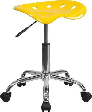 Flash Furniture Taylor Vibrant Yellow Tractor Seat and Chrome Stool