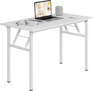 Need Office Computer Desk - 47.2L Sturdy and Heavy Duty Folding Laptop Table,Writing Table/Home Office Desk/Sewing Table,No Assembly Required,White AC5DW(120 * 60)