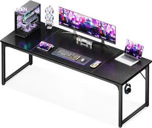 Coleshome 71 Inch Computer Desk, Modern Simple Style Desk for Home Office, Study Student Writing Desk, Black