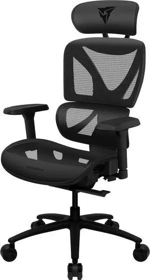XTC Ergonomic Office Chair, for Adults Gaming Chair, High Back Desk Chair, Synchronous Tilt, Self-Adjusting Lumbar Support and Backrest, Adjustable Headrest, Breathable Mesh, Black