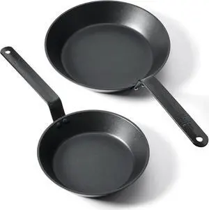 SENSARTE Nonstick Frying Pan Set 2-Piece, Oven Safe Skillets with Swiss Coating, Induction Compatible Chef Pan Set, Dishwasher Safe Cooking Pans, Anodized Frying Pans, PFOA Free, 8 and 10 Inch