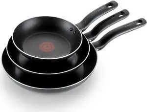 T-fal Specialty Nonstick Fry Pan Set 3 Piece, 8, 9.5, 11 Inch, Oven Broiler Safe 350F, Cookware, Pots and Pans Set Non Stick, Kitchen Frying Pans, Skillets, Durable, Dishwasher , Black T-fal Specialty Nonstick Fry Pan Set 3 Piece, 8, 9.5, 11 Inch, Oven Broiler Safe 350F, Cookware, Pots and Pans Set Non Stick, Kitchen Frying Pans, Skillets, Durable, Dishwasher , Black