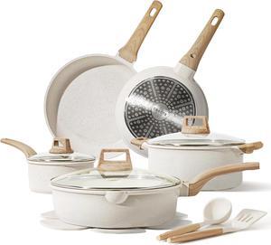 CAROTE 14 Pcs Pots and Pans Set Nonstick,Cookware Set Kitchen Cooking Set with Utensil and Pan Protectors