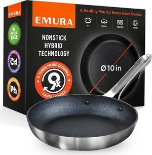 Non Stick Frying Pan | 10 inch Professional Cookware Aluminum Nonstick Coating Skillet | PFOA and PTFE free, Scratch Resistant, Induction & Oven Safe Cooking | All stovetops Non Stick Frying Pan | 10 inch Professional Cookware Aluminum Nonstick Coating Skillet | PFOA and PTFE free, Scratch Resistant, Induction & Oven Safe Cooking | All stovetops