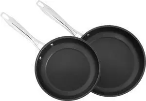 CUISINART 8922-810NS Professional Series 2-Piece Stainless Steel Nonstick Skillet Set, (2-Pack - 8inch & 10inch)