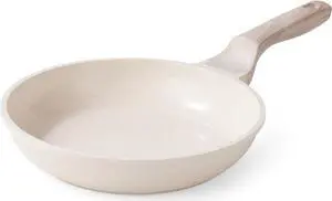 Induction Ceramic Nonstick Frying Pan,Light Weight Skillet,Healthy Non Toxic Omelet Pan,All Stoves Compatible Egg Pan (white, 8inch)
