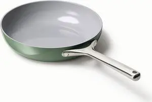 Caraway Nonstick Ceramic Frying Pan (2.7 qt, 10.5") - Non Toxic, PTFE & PFOA Free - Oven Safe & Compatible with All Stovetops (Gas, Electric & Induction) - Sage