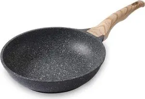 9.5 inch Nonstick Frying Pan Skillet, Granite Coating Omelette Pan, 100% PFOA free Cookware Pan, Healthy Nonstick Stone Frying Chef's Pan Skillet