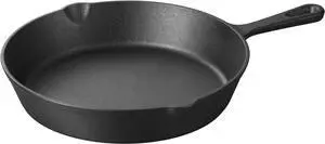 Cast Iron Skillets Non-Stick Frying Pans Griddle Egg Pan Round Indoor/Outdoor,Stove, BBQ, Grill Cookware8 Inch