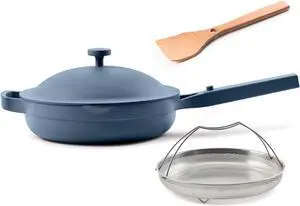 Our Place 10.5-Inch Ceramic Nonstick Skillet Pan, Toxin-Free with Stainless Steel Handle, Oven Safe - Blue Salt Our Place 10.5-Inch Ceramic Nonstick Skillet Pan, Toxin-Free with Stainless Steel Handle, Oven Safe - Blue Salt