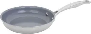 HENCKELS Clad H3 8-inch Induction Ceramic Nonstick Frying Pan, Stainless Steel, Durable and Easy to clean