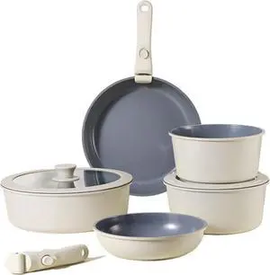 Pots and Pans Set, Nonstick Detachable Handle Cookware Set, Induction Kitchen Cookware Set with Removable Handle, Healthy Non Stick Cookware, Dishwasher  Oven Safe, PFOA Free