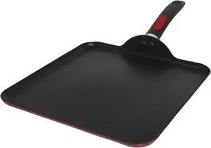 Mirro A79613 Get A Grip Aluminum Nonstick Griddle Cookware, 11-Inch, Red