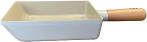 FIKA Kitchen Nonstick 6-Inch Rectangle Tamagoyaki Egg Roll Pan with Wooden Handle, Japanese Omelette Frying Skillet, Induction Compatible Cookware, Healthy Cooking Tamago Pan, Made in Korea (15cm)