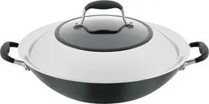 Anolon Advanced Home Hard-Anodized Nonstick Open Stock Cookware- Woks (14-Inch Covered Wok, Onyx)