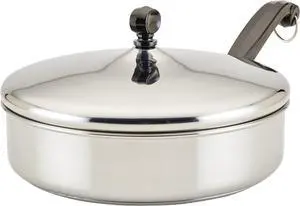 Farberware Classic Stainless Steel Fry Lid, Saute Pan (2.75 Quart), Silver