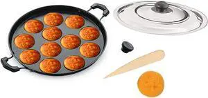Non Stick Appam Pan,Appam Maker,12 Pits Appam Maker, Nonstick Appam Pan,Appa Chetty Paniyaram Pan Patra,Tawa Non Stick