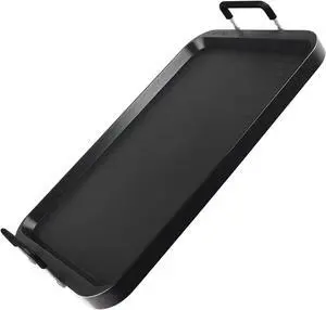 Non-Stick Aluminum Stove Top Flat Griddle, Warp-Resistant Double Burner Griddle for Glass and Gas Stove, Great for Breakfast and BBQ Indoor or Outdoor 17" x 10.5"