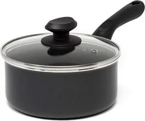 Ecolution Artistry Nonstick Sauce Pan, Easy To Clean, Comfortable Handle, Even Heating, Dishwasher Safe Pots and Pans, 2-Quart, Black Ecolution Artistry Nonstick Sauce Pan, Easy To Clean, Comfortable Handle, Even Heating, Dishwasher Safe Pots and Pans, 2-Quart, Black
