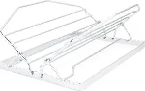 Fox Run Non-Stick Roasting and Cooling Rack, Adjustable, 11" x 10" x 5", Metallic
