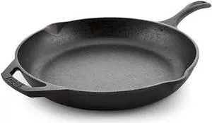 Lodge 12" Cast Iron Skillet - Chef Collection - Perfect Sear - Ergonomic Handles - Superior Heat Retention - Cast Iron Cookware & Skillet