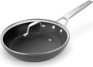 MsMk 10 Inch Frying Pan Nonstick with Lid, Induction Fry Pan with Lid, Titanium and Diamond Non Stick Coating From USA, for Induction, Ceramic and Gas Cooktops, Oven Safe 10 Inch Skillet Nonstick
