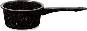 Granite 1 Quart Saucepan, Naturally Nonstick Sauce Pots, Speckled Enamel Cookware, Small Sauce Pan for Cooking and Boiling, Granite Cooking Pot for Stovetop, Campfire, Outdoor Stove