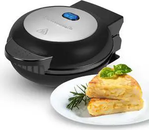 Elite Gourmet EOM123 Non-Stick Omelet, Frittata, Snack Pocket Maker, Dessert Maker, 2 Individual 5.6" Omelets, Stainless Steel