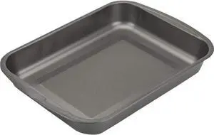Goodcook 04048 Metal Utensil Nonstick Roast Pan, Easy Clean Dishwasher Safe, 11.5 Inch x 15.5, Silver