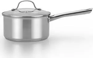 T-fal Performa Stainless Steel Sauce Pan with Lid 3 Quart, Induction Compatible, Oven Broiler Safe 500F, Multipurpose Handy Saucepan, Kitchen Small Pot, Pots and Pans, Cookware, Dishwasher Safe Silver
