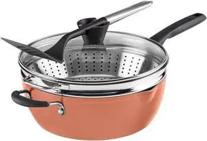 Cuisinart Preferred Pan 4-Pc Set - Sienna Sky (4.5 Qt. Multi-Purpose Pan w/Cover, Steamer, Slotted Turner)