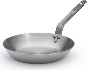 de Buyer MINERAL B Carbon Steel Fry Pan - 10.25 - Ideal for Searing, Sauteing & Reheating - Naturally Nonstick - Made in France