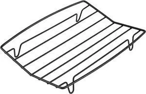 TreeLen Roasting Rack for Roasting Pan,Baking Rack for Cooking, Roasting, and Grilling,V Shape Non-Stick Wire Rack,10×8" Black