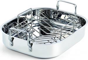 Cooks Standard 14-Inch by 12-Inch Stainless Steel Roaster with Rack, Rectangular