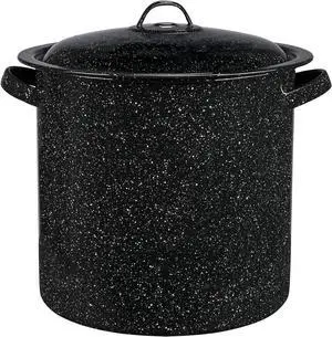 Granite Ware 15.5 Qt Steamer with Lid. Enameled steel perfect for seafood, soups or sauces.