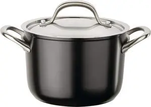 Circulon Ultimum Nonstick Sauce Pan/Saucepan with Lid, 3 Quart, Black