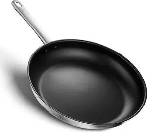 KOCH SYSTEME CS Stainless Steel Pan 12 Inch, Non Stick Frying Pans with Non-toxic Stainless Steel for Professional Cooking, 12 Inch Stainless Steel Pan with Stay-cool Handle, Induction Pan, Oven Safe