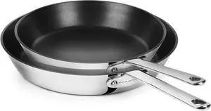Scanpan Stratanium+ Nonstick Stainless Steel 9.5 & 11" Fry Pan Skillet Set - Maitre D' - Made in Denmark