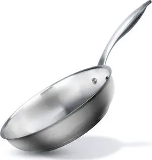 Duxtop Professional Stainless Steel Fry Pan, Induction Ready Cookware with Impact-bonded Technology, 9.5 Inches