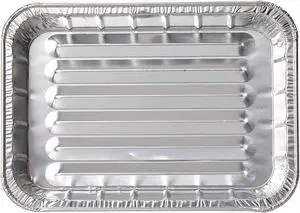 Disposable Small Aluminum Broiler Pan - 8.75" x 6.25" (100)