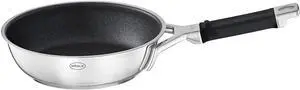 RÖSLE Silence Pro Frying Pan with Scratch-Resistant Premium Non-Stick Coating ProResist, Silicone Handle, 20 cm, 18/10 Stainless Steel, Suitable for Induction Cookers, Dishwasher Safe, Silver/Black RÖSLE Silence Pro Frying Pan with Scratch-Resistant Premium Non-Stick Coating ProResist, Silicone Handle, 20 cm, 18/10 Stainless Steel, Suitable for Induction Cookers, Dishwasher Safe, Silver/Black