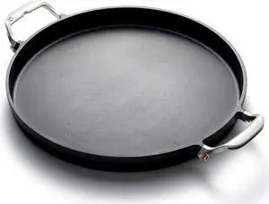 Outset Grill Paella and Deep Dish Pizza Pan, Cast Iron BBQ Pan with Handles, 18.15 x 14.11 x 1.25" Outset Grill Paella and Deep Dish Pizza Pan, Cast Iron BBQ Pan with Handles, 18.15 x 14.11 x 1.25"
