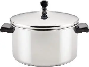 Farberware Classic Stainless Steel 6-Quart Stockpot with Lid, Stainless Steel Pot with Lid, Silver