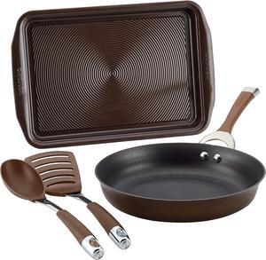 Circulon 84630 Symmetry Hard Anodized Nonstick Cookware Set / Pots and Pans Set - 4 Piece, Brown