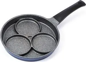 UPIT 3-Cup Egg Frying Pan for Induction Stovetop, Nonstick Coating Aluminum Egg Cooker Pan
