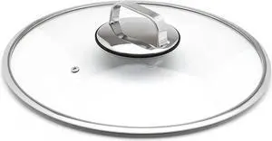 DiamondClad 12-Inch Glass Lid for the Hybrid Cookware Set - Home and Kitchen Gift - For Hybrid Stainless Steel Sauté Pan, Wok, Skillet and Frying Pan Lid - Dishwasher Safe, PFOA-Free