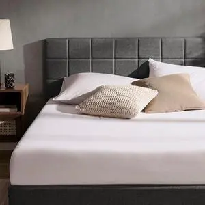 Hearth & Harbor Headboard Full Size Bed, Square Tufted Linen Headboards, Upholstered Full Size Headboard Only, Bed Frame Mount Bed Headboard, Adjustable Height 34-42, Modern Full Headboard, Grey